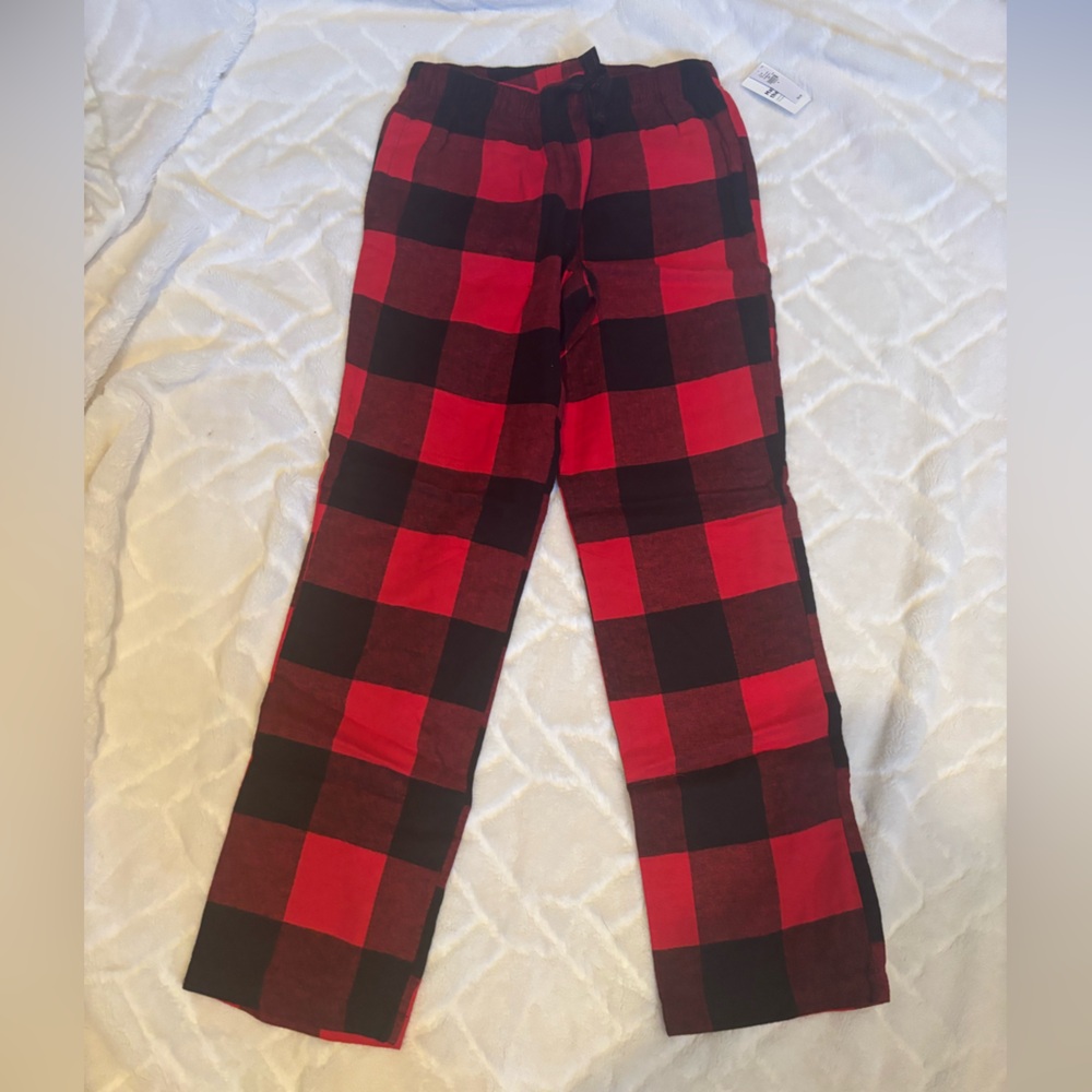 Women's/ Teen's Old Navy Family Red & Back Flannel Pants - Size Small NWT
